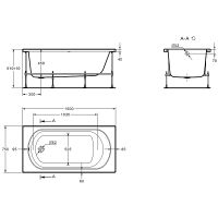 Акриловая ванна Roca Gava 150x75 ZRU9307848 без гидромассажа — фото 5, Ванны