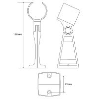 Держатель ручного душа Melodia della vita Prime MKP20508P Хром — фото 2, Комплектующие для душевого оборудования