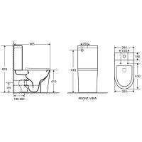 Унитаз компакт Azario AZ-2149 с бачком и сиденьем Микролифт — фото 2, Унитазы