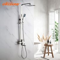 Душевая система Accoona A83201 Нержавеющая сталь — фото 4, Душевые стойки