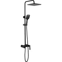 Душевая система ESKO Singapore black ST300BL Черная матовая — фото 1, Душевые стойки