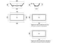 Товар: Раковина GSI Kube X 80 Белая арт-895411 - фото 2 Раковина GSI Kube X 80 Белая арт-895411 — фото 2, Раковины встраиваемые сверху