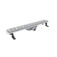 Душевой лоток Drain Leo-40-80 прямой 800 хром Ø 40 мм на ножках, с переходником 40/50 — фото 1, Душевые лотки