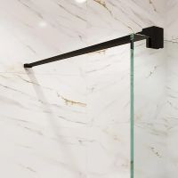 Душевая перегородка Reflection Walk in 90 RX20090CBL-14 профиль Черный матовый стекло прозрачное — фото 7, Душевые перегородки