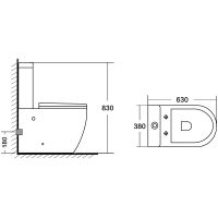 Унитаз компакт Azario Corsa AZ-2062S с бачком и сиденьем Микролифт — фото 3, Унитазы
