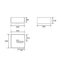 Раковина-чаша Point Аврора 24 PN43101 Белая — фото 3, Раковины накладные