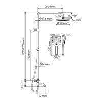 A288.077.078.BM Thermo Душевой комплект с термостатическим смесителем — фото 3, Душевые стойки