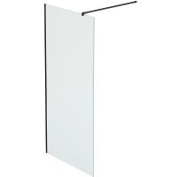 Душевая перегородка Reflection Walk in 90 RX20090CBL-14 профиль Черный матовый стекло прозрачное — фото 1, Душевые перегородки