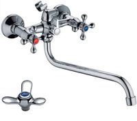 Смеситель для ванны Ledeme H12 2312L универсальный Хром — фото 1, Смеситель для ванны