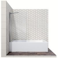 Шторка на ванну Ambassador Bath Screens 80х140 16041103 профиль Хром стекло CrystalPure — фото 4, Шторки для ванной распашные