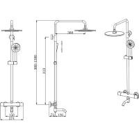 Душевая система Bronze de Luxe Scandi 11060C Хром — фото 2, Душевые стойки