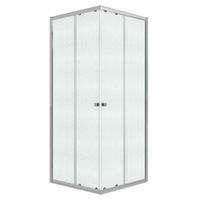 Душевое ограждение Niagara Eco NG-1010-14QMT (100х100х190) квадрат,раздвижное,хром,стекло матовое,1  — фото 1, Душевые уголки