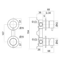 Товар: Смеситель для душа Cisal Xion XI000215D1 Нержавеющая сталь - фото 2 Смеситель для душа Cisal Xion XI000215D1 Нержавеющая сталь — фото 2, Смеситель для душа