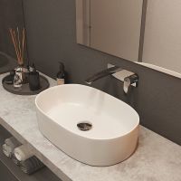 Товар: Раковина-чаша Iddis Ray 55 RAYWS13i27 Белая глянцевая - фото 5 Раковина-чаша Iddis Ray 55 RAYWS13i27 Белая глянцевая — фото 5, Раковины накладные