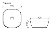 Раковина-чаша Ceramicanova Element 40 CN5006 Белая — фото 12, Раковины