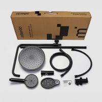 Душевая система Milardo Ideal Spa ILSBL3FM76 Черный матовый — фото 3, Душевые стойки