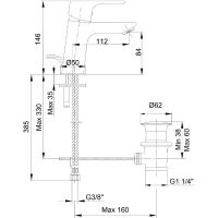 Товар: Смеситель для раковины E.C.A. Niobe 102188056EX Хром - фото 2 Смеситель для раковины E.C.A. Niobe 102188056EX Хром — фото 2, Смесители для раковины