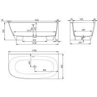 Товар: Ванна из искусственного камня Salini Sofia Corner Right 170х85 102524M Белая матовая - фото 6 Ванна из искусственного камня Salini Sofia Corner Right 170х85 102524M Белая матовая — фото 6, Ванны из искусственного камня
