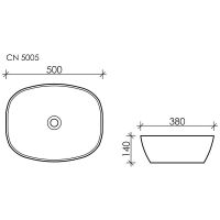 Раковина-чаша Ceramicanova Element 50 CN5005 Белая — фото 8, Раковины