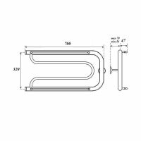 Товар: Водяной полотенцесушитель Point Фокстрот PN21337P 320x700 с полкой Хром - фото 5 Водяной полотенцесушитель Point Фокстрот PN21337P 320x700 с полкой Хром — фото 5, Водяные полотенцесушители
