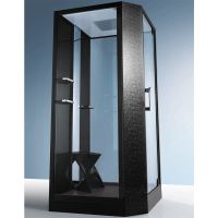 Душевая кабина Orans 100x100 R 89101rb с баней профиль Черный задние стенки Черные — фото 5, Душевые кабины