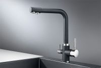 Granula-2015, ШВАРЦ (чёрный металлик), СМЕСИТЕЛЬ КУХОННЫЙ — фото 1, Смесители для кухни