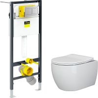 Комплект унитаза Ceramicanova Play CN3001 с инсталляцией Viega Prevista Dry 8524.14 792596 с сиденье — фото 1, Комплекты унитаз + инсталляция