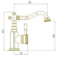 Смеситель для раковины Bronze de Luxe Windsor 21788 Бронза — фото 3, Смесители для раковины