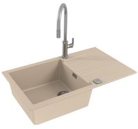Мойка для кухни ALVEUS GRANITAL CADIT 40 TERRA - G22 860 X 500 1X в комплекте с сифоном 1132823, — фото 1, Кухонные мойки