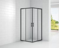 Душевой уголок CEZARES ECO-O-A-2-100-C-NERO — фото 1, Квадратные душевые уголки