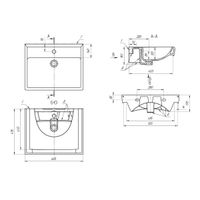 Товар: Q, 60 см, мебельный умывальник, керамический - фото 5 Q, 60 см, мебельный умывальник, керамический — фото 5, Мини-раковины