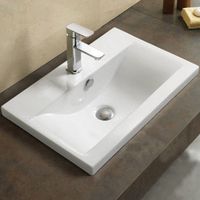 Товар: Раковина CeramaLux 60 9393-60 Белая - фото 2 Раковина CeramaLux 60 9393-60 Белая — фото 2, Раковины