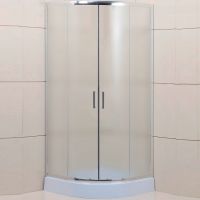 Душевой уголок BelBagno Uno 80х80 UNO-195-R-2-80-P-Cr профиль Хром стекло рифленое — фото 1, Душевые уголки четверть круга