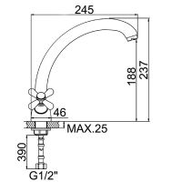 Смеситель для кухни Accoona H72 A4072 Хром — фото 2, Смесители для кухни