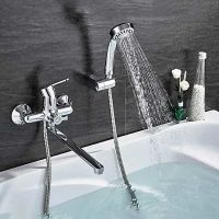 Смеситель для ванны Ledeme H03 2203L универсальный Хром — фото 10, Смеситель для ванны