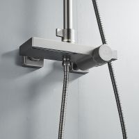 Товар: Душевая система Rose R18T R1896T-6 с термостатом Оружейная сталь - фото 8 Душевая система Rose R18T R1896T-6 с термостатом Оружейная сталь — фото 8, Душевые системы