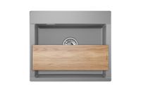 Granula-ES-5804, АЛЮМИНИУМ, кухонная мойка, кварц, ESTETICA — фото 3, Кухонные мойки