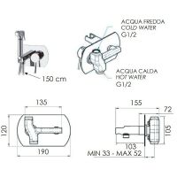 Товар: Гигиенический душ со смесителем Remer Minimal N60NO Черный матовый - фото 2 Гигиенический душ со смесителем Remer Minimal N60NO Черный матовый — фото 2, Гигиенические души