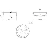Раковина-чаша Salini Gloria 44 301 1102201M Белая матовая — фото 4, Раковины накладные