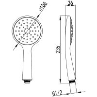 Товар: Ручной душ Lemark LM8094C Хром - фото 2 Ручной душ Lemark LM8094C Хром — фото 2, Лейки для душа