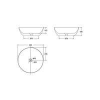 Товар: Раковина-чаша Point Артемида 42 PN43152GM Серый матовый - фото 3 Раковина-чаша Point Артемида 42 PN43152GM Серый матовый — фото 3, Раковины