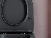 Унитаз Ceramicanova Balearica CN6000MDH подвесной Темный антрацит матовый с сиденьем Микролифт — фото 12, Подвесные унитазы