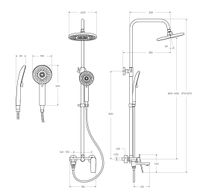 Душевая стойка со смесителем и изливом CEZARES COMFORT-CVD-01 — фото 7, Душевые системы