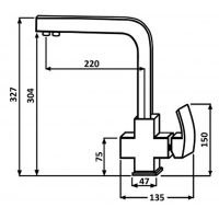 Смеситель для кухни ALMAes Rona AS-875-05 Черный матовый — фото 3, Смесители для кухни