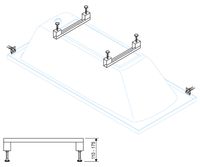 Универсальный комплект ног для прямоугольных акриловых ванн CEZARES LEG-KIT-100 — фото 1, Комплектующие для туалета