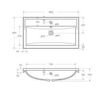 Товар: Раковина из искусственного камня CEZARES CZR-800/450-LV-MR-FS - фото 6 Раковина из искусственного камня CEZARES CZR-800/450-LV-MR-FS — фото 6, Раковины