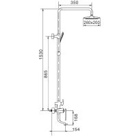 Товар: Душевая система Rose R13 R1336 Хром - фото 3 Душевая система Rose R13 R1336 Хром — фото 3, Душевые системы
