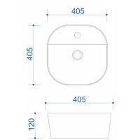 Раковина Maretti Florenza 41 FL13NS88-844 Белая — фото 7, Раковины накладные