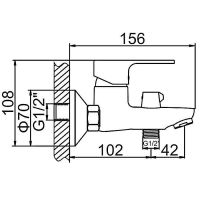 Смеситель для ванны Ledeme H03 3003L Хром — фото 6, Для душа и ванны