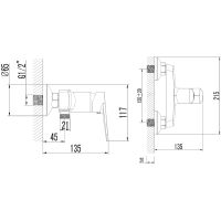 Товар: Смеситель для душа Azario Castelo AZ-VJC338274C Хром - фото 2 Смеситель для душа Azario Castelo AZ-VJC338274C Хром — фото 2, Смеситель для душа